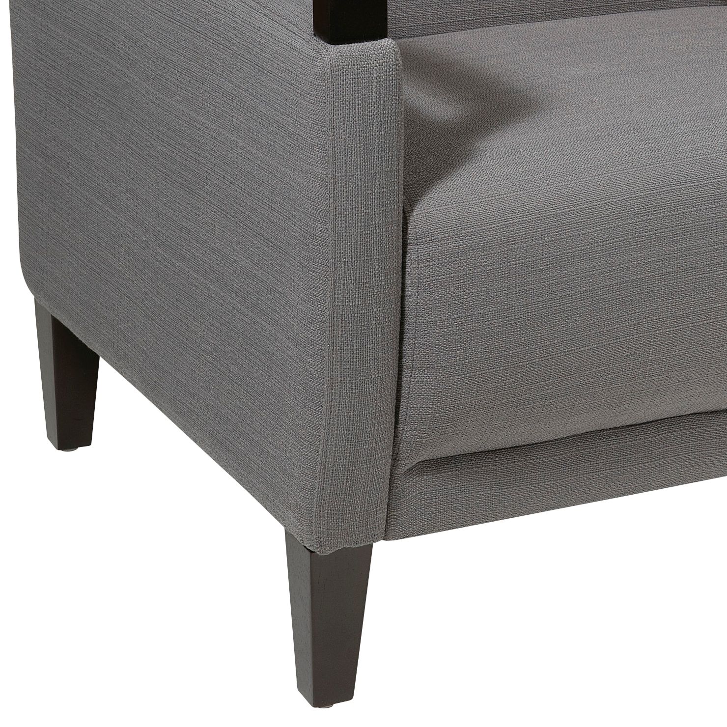 Image 3 Main Street Woven Charcoal Button-Tufted Armchair more views
