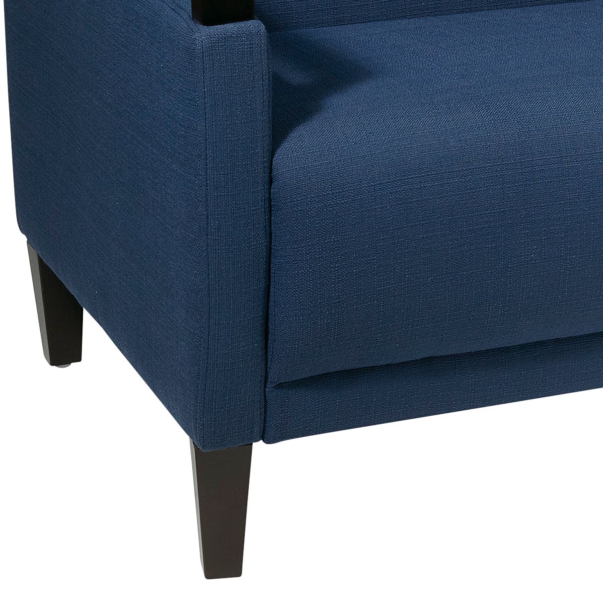 Image 3 Main Street Woven Indigo Button-Tufted Loveseat more views