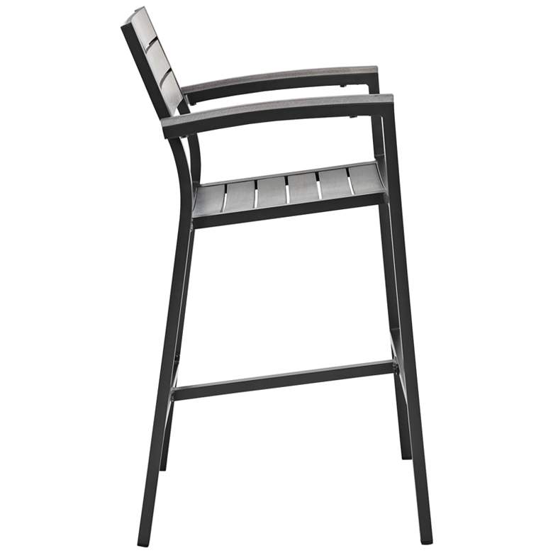 Image 2 Maine 29" Brown and Gray Outdoor Patio Barstool more views