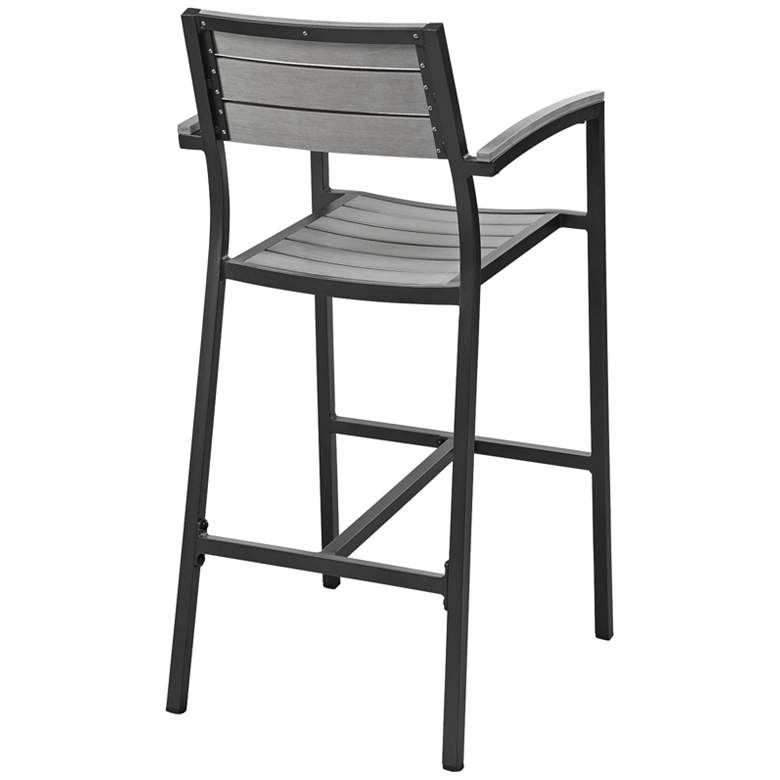 Image 3 Maine 29" Brown and Gray Outdoor Patio Barstool more views