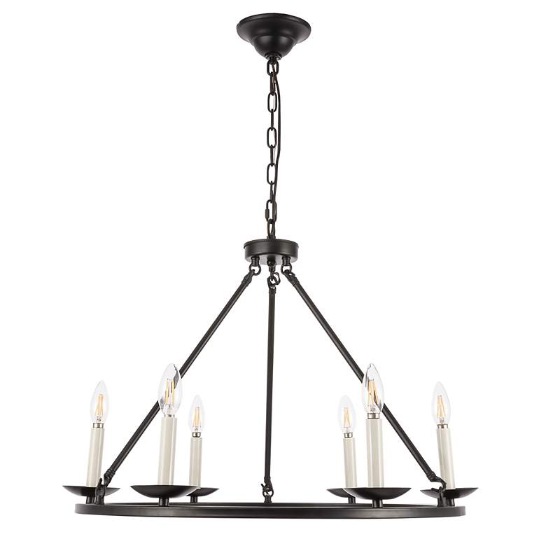 Image 4 Maine 6 Lt Black Chandelier more views