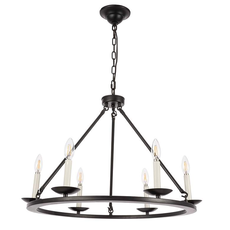 Image 6 Maine 6 Lt Black Chandelier more views