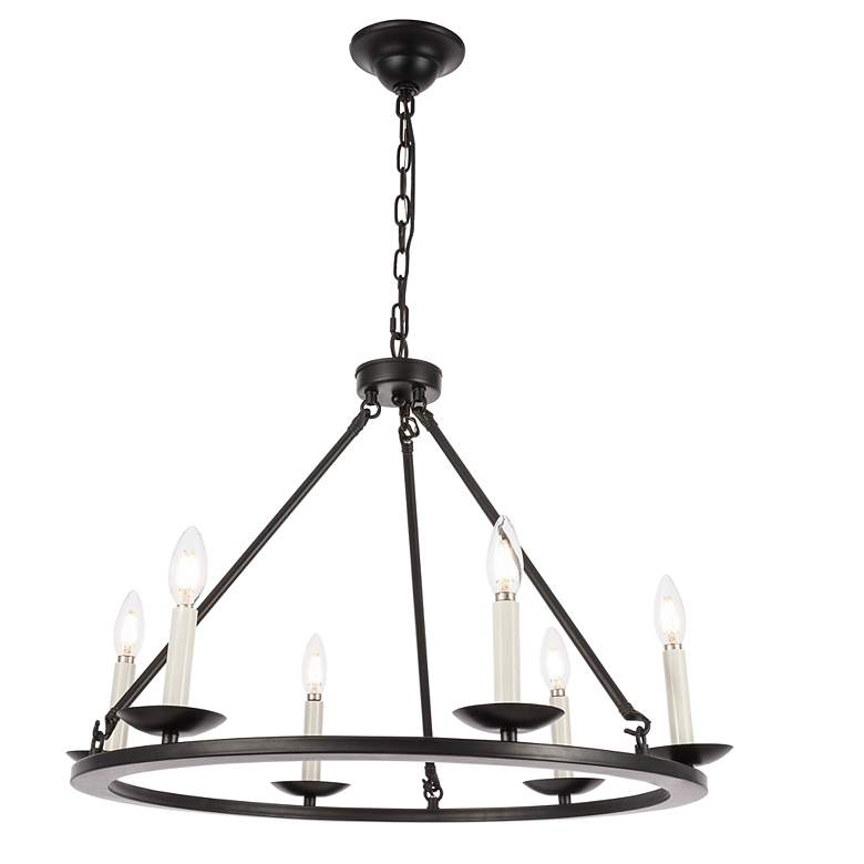 Image 7 Maine 6 Lt Black Chandelier more views