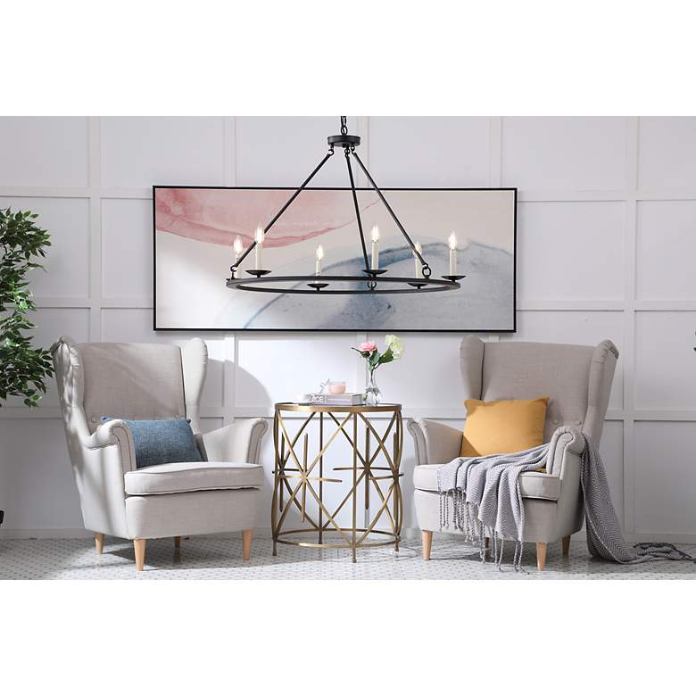 Image 3 Maine 6 Lt Black Chandelier more views