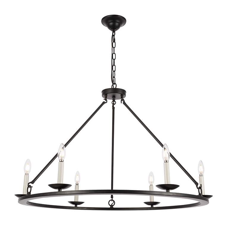 Image 5 Maine 6 Lt Black Chandelier more views