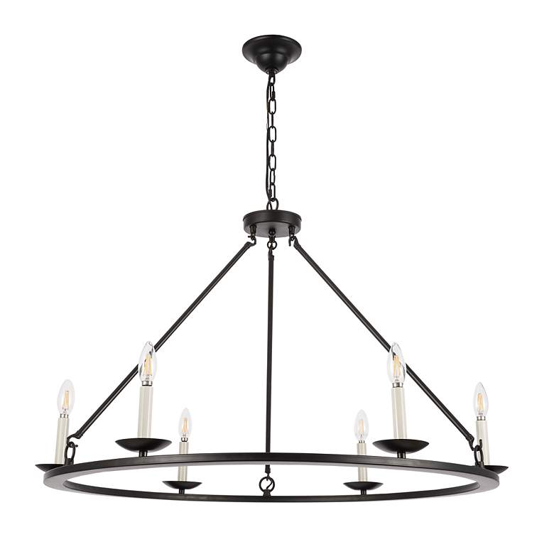 Image 6 Maine 6 Lt Black Chandelier more views