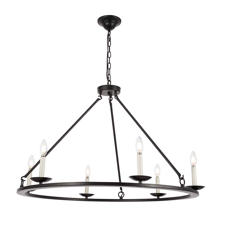 Image 7 Maine 6 Lt Black Chandelier more views