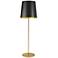 Maine 68.5" High Floor Lamp With Black And Gold Tapered Drum Shade