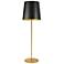 Maine 68.5" High Floor Lamp With Black And Gold Tapered Drum Shade