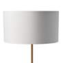 Maine Aged Brass Floor Lamp with White Shade