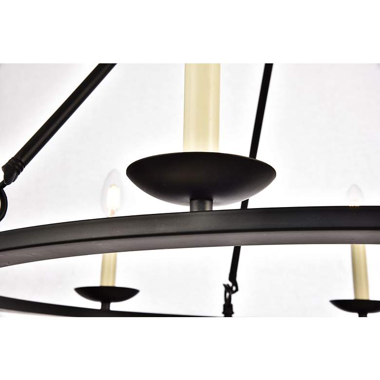 Image 6 Maine Collection Chandelier D32.4 H23.25 Lt:6 Black Finish more views
