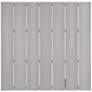 3_Maine White Light and Gray Square Outdoor Patio Bar Table more views