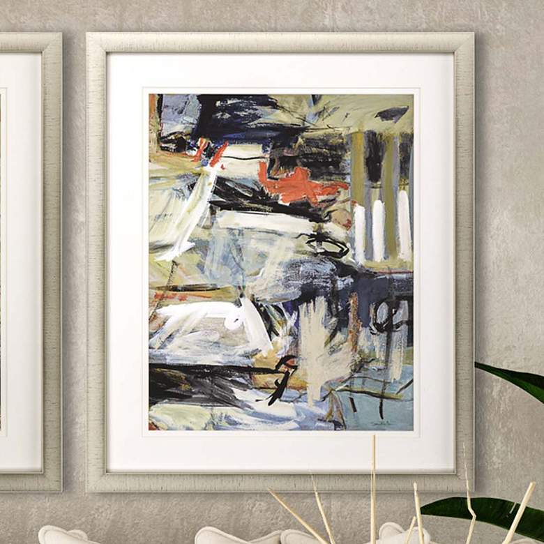 Image 2 Mainstream II 38" High Framed Exclusive Giclee Wall Art