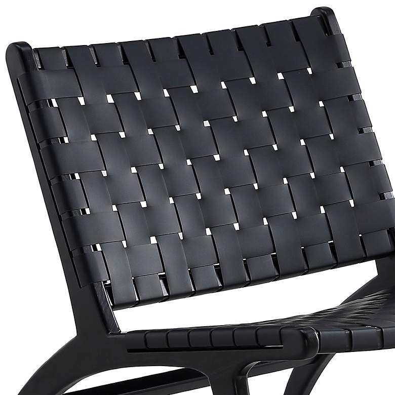 Image 3 Maintenon Black Faux Leather Accent Chair more views
