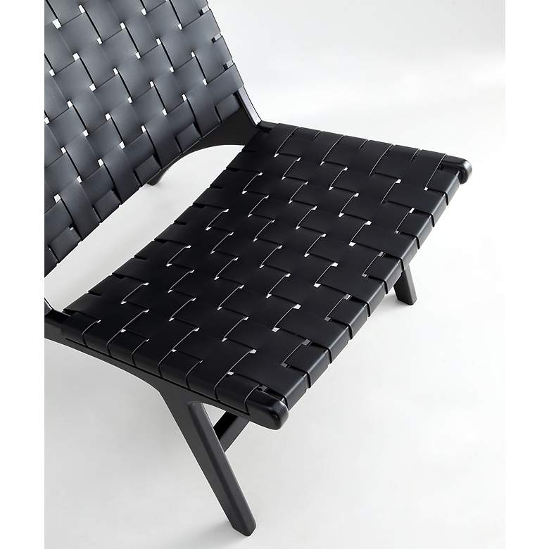 Image 4 Maintenon Black Faux Leather Accent Chair more views