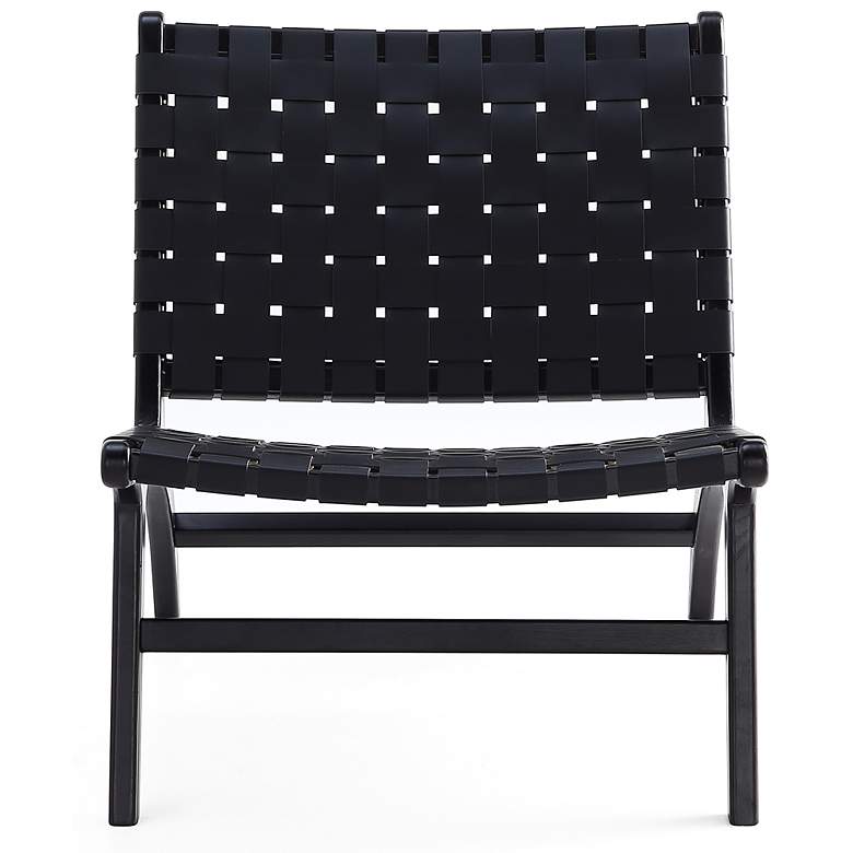 Image 6 Maintenon Black Faux Leather Accent Chair more views