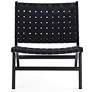 Maintenon Black Faux Leather Accent Chair