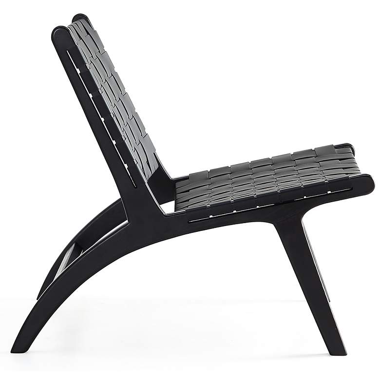Image 7 Maintenon Black Faux Leather Accent Chair more views