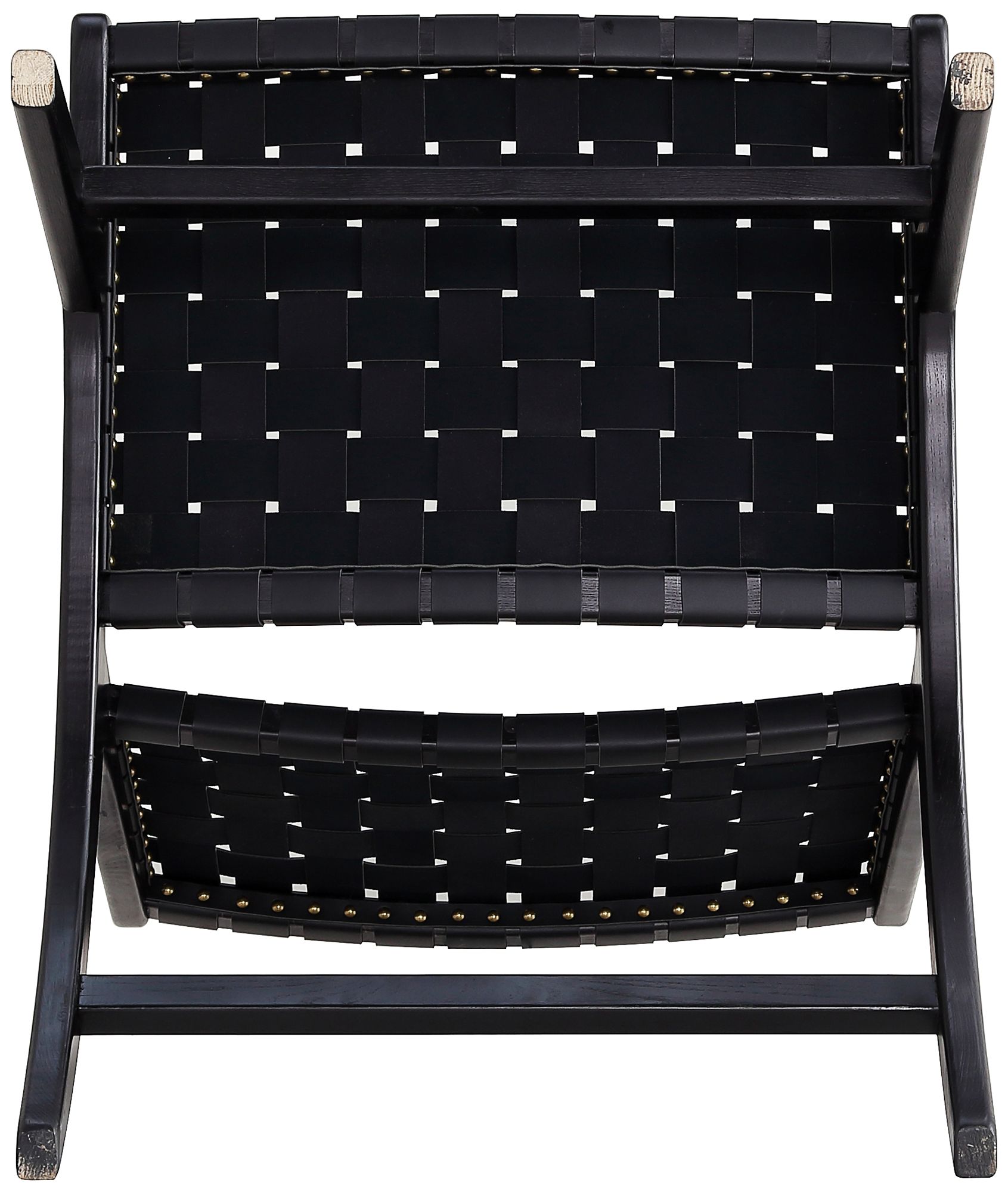 Maintenon Black Faux Leather Accent Chair