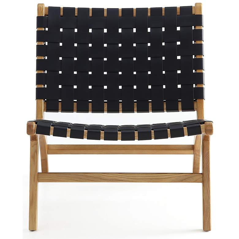 Image 6 Maintenon Black Faux Leather Nature Accent Chairs Set of 2 more views