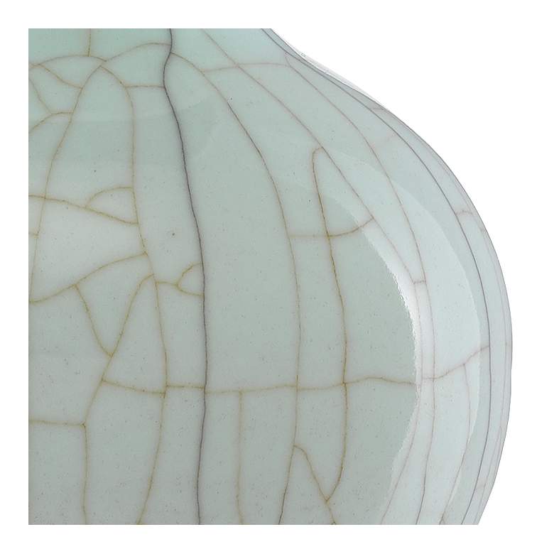Image 2 Maiping Celadon Crackle 13" High Double Gourd Porcelain Vase more views