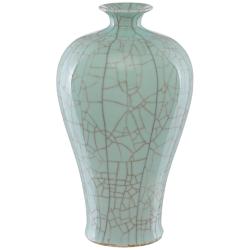 Maiping Celadon Crackle 18 3/4&quot; High Olpe Porcelain Vase
