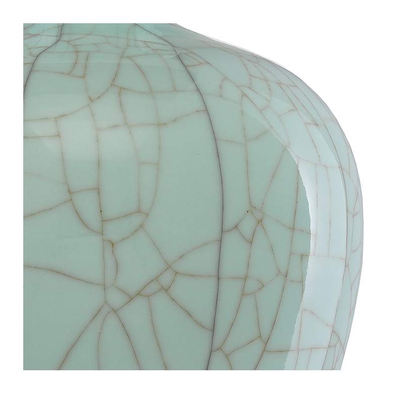 Maiping Celadon Crackle 18 3/4 inch High Olpe Porcelain Vase more views