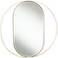Maisha 33" Round Gold Frame Oval Wall Mirror