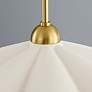 5_Maisie 16" Wide Aged Brass and White Ceramic Pendant Light more views