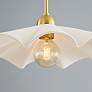6_Maisie 16" Wide Aged Brass and White Ceramic Pendant Light more views
