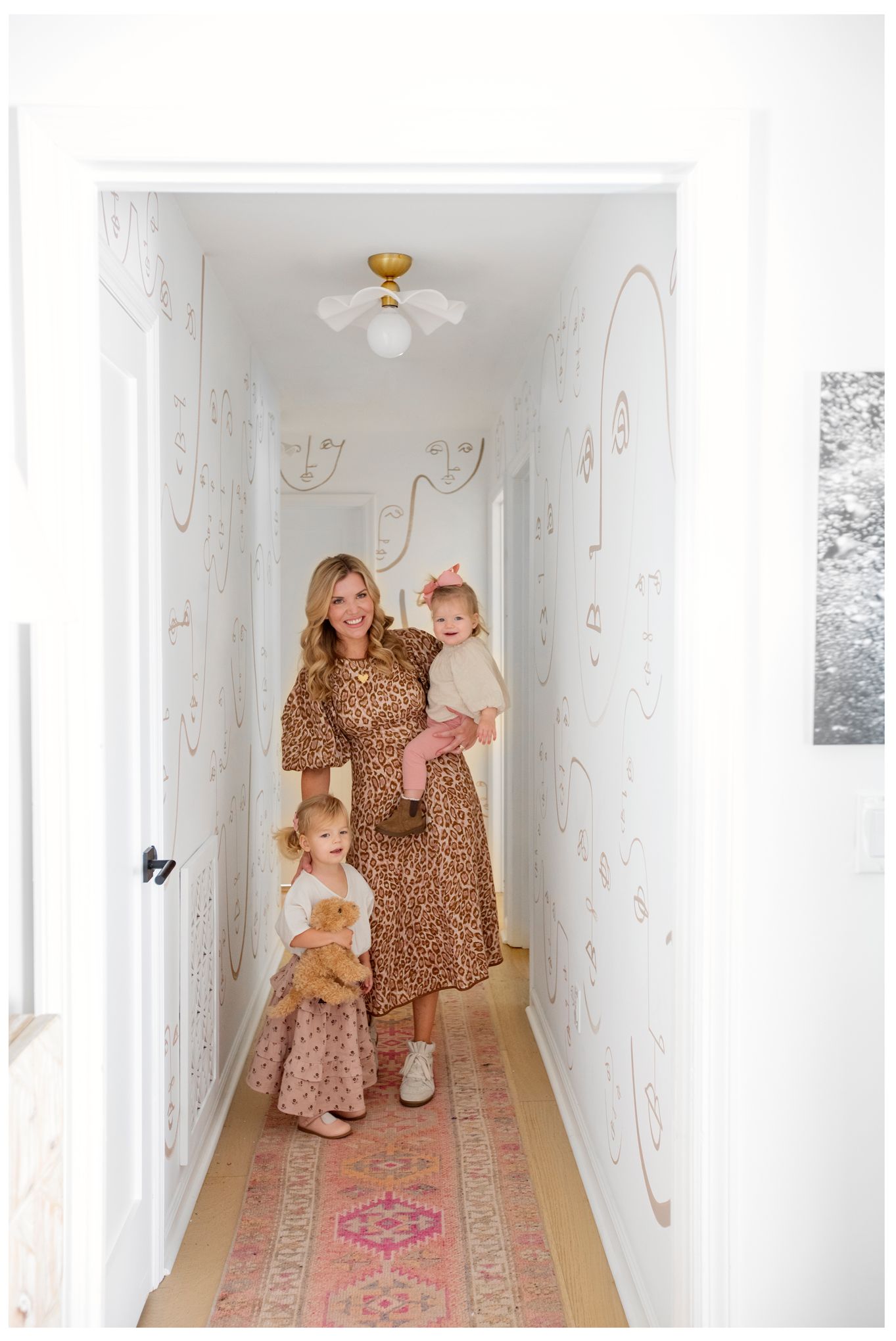 Maisie 16" Wide Aged Brass and White Ceramic Pendant Light in scene