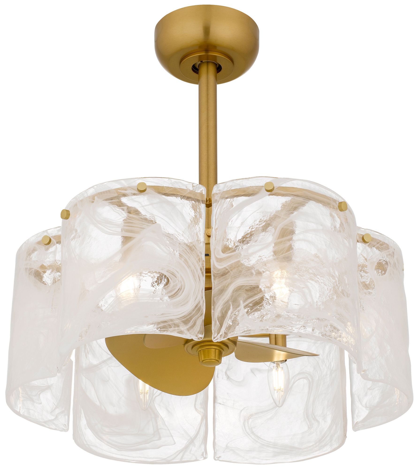 Image 5 Maisie 6-Light Brushed Gold Ceiling Fan Light more views