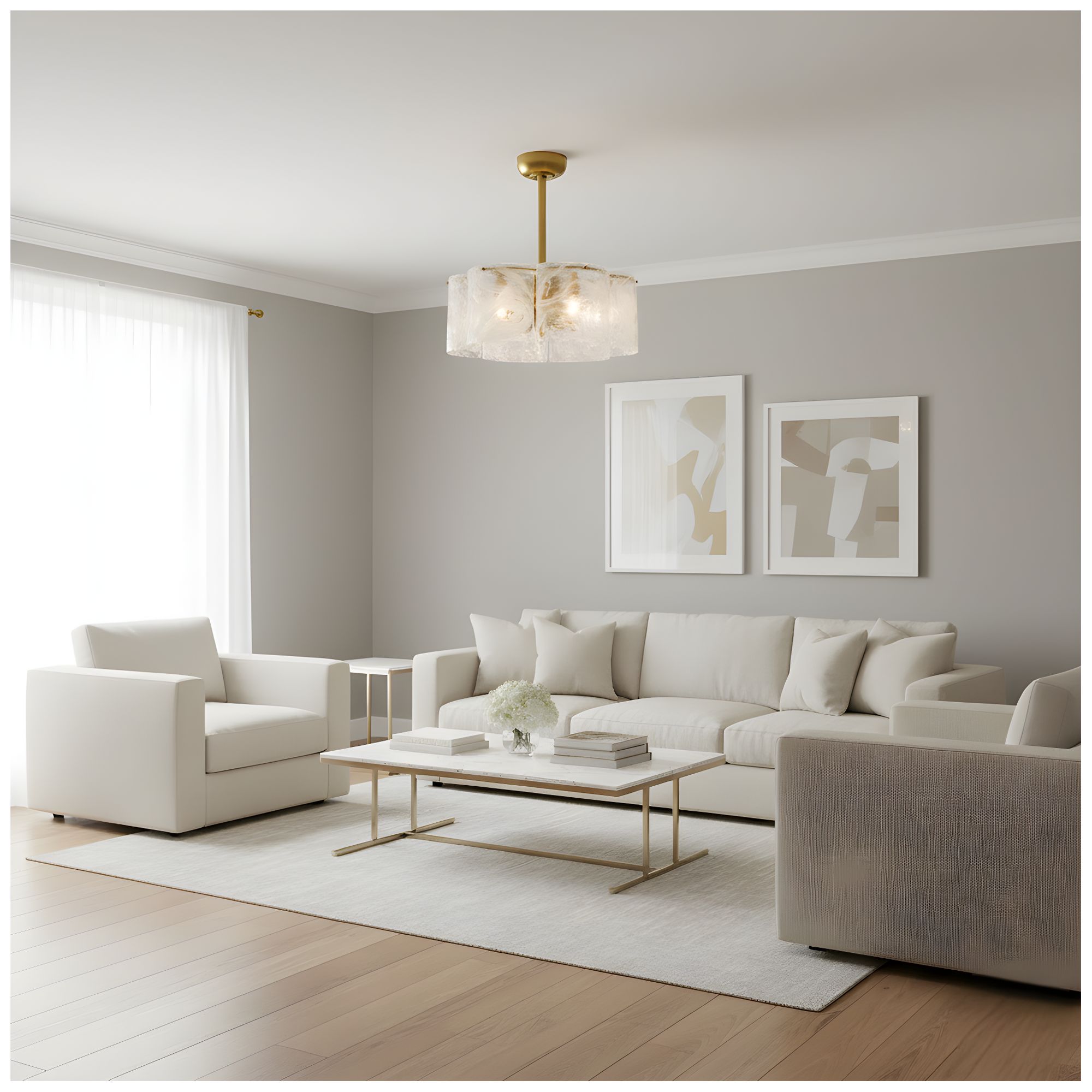 Image 7 Maisie 6-Light Brushed Gold Ceiling Fan Light more views