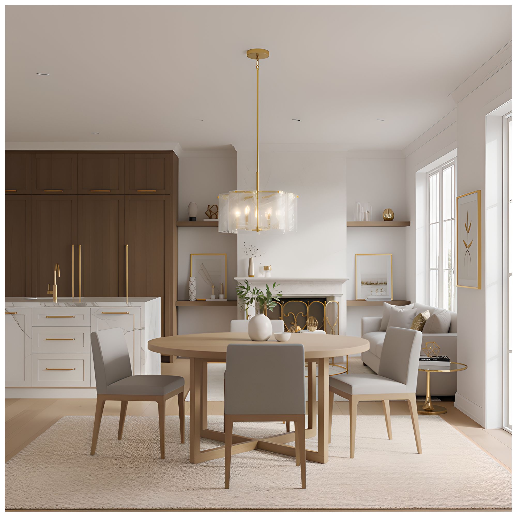Image 6 Maisie 6-Light Brushed Gold Pendant Light more views