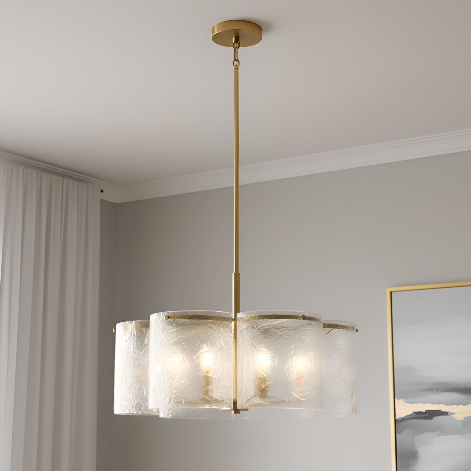 Thumbnail1 of Maisie 6-Light Brushed Gold Pendant Light