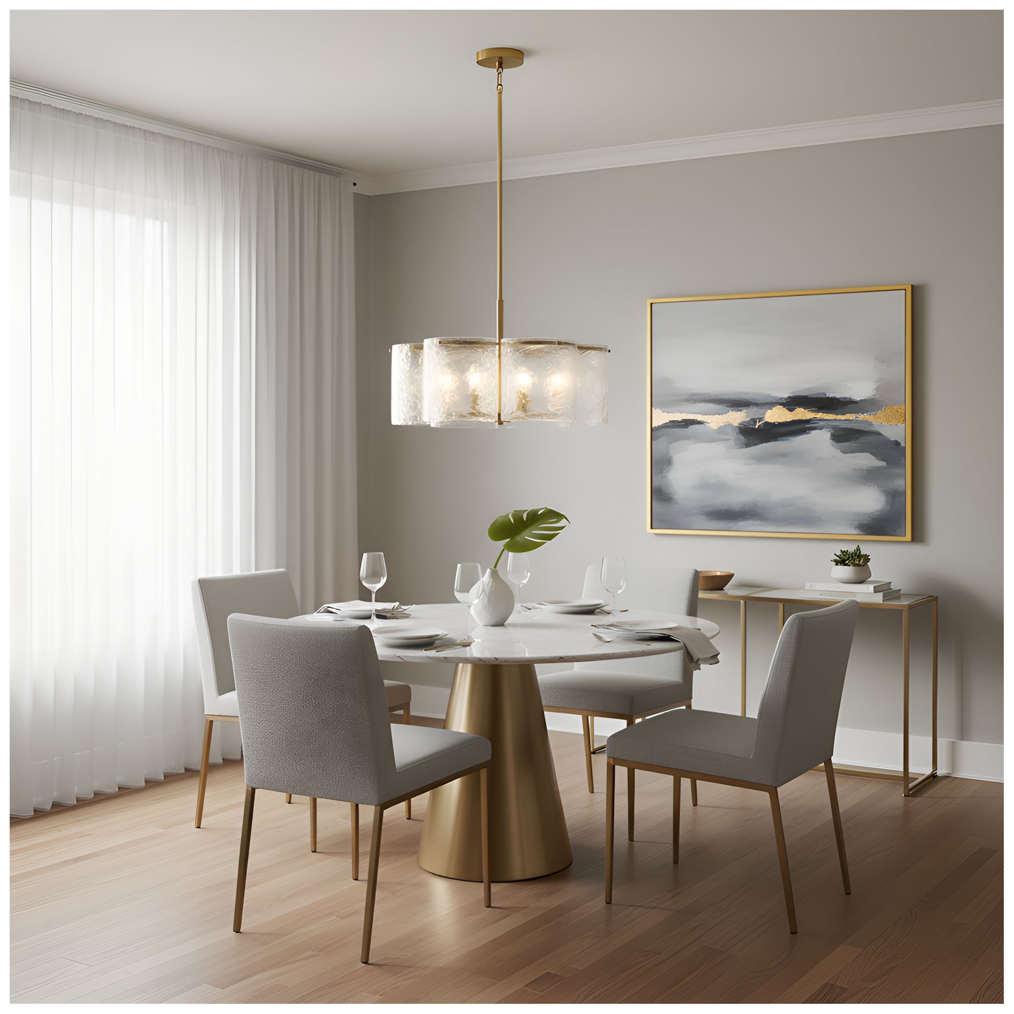 Maisie 6-Light Brushed Gold Pendant Light