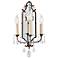 Maison de Ville 18"H Crackle Bronze 3-Light Wall Sconce