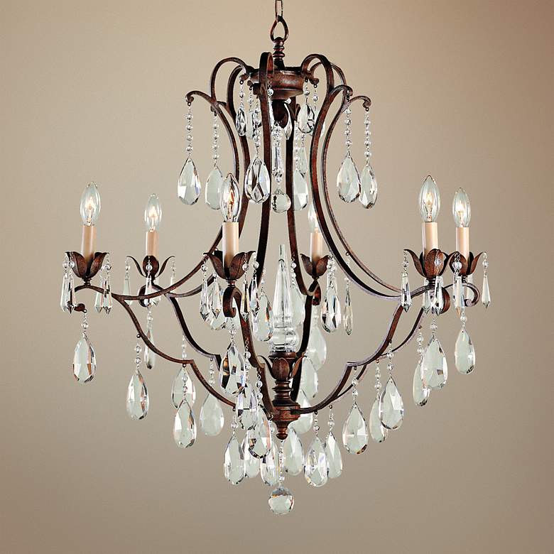 Image 1 Maison de Ville 27 3/4" Wide Crystal 6-Light Chandelier