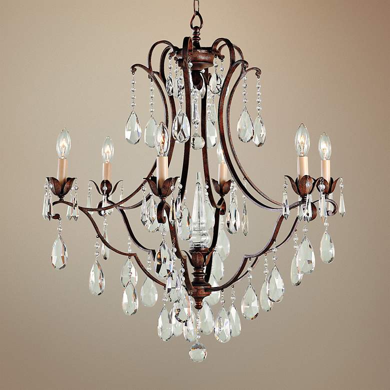 Image 1 Maison de Ville 27 3/4 inch Wide Crystal 6-Light Chandelier