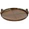 Maison Home Chapin Leather and Brass Tray