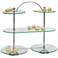 Maison Home Ella Nickel and Glass 24 1/2" High Bakery Stand
