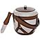 Maison Home The Everett Silver and Brown Wine Cooler