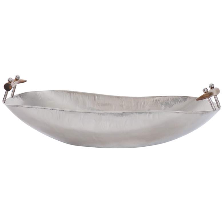 Image 1 Maison Home Treats Horn and Silver Polished Nickel Bowl
