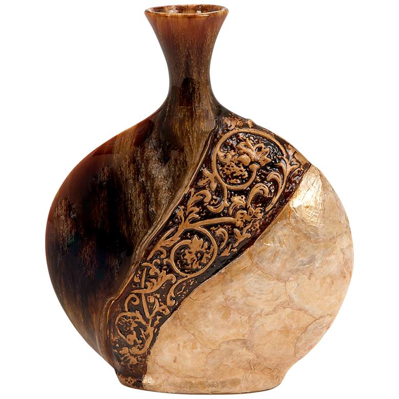 Image 2 Maizie Brown Ceramic 13 3/4" High Decorative Vase