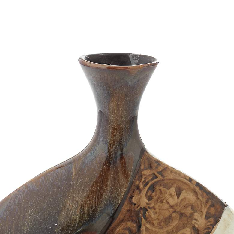 Image 4 Maizie Brown Ceramic 13 3/4" High Decorative Vase more views