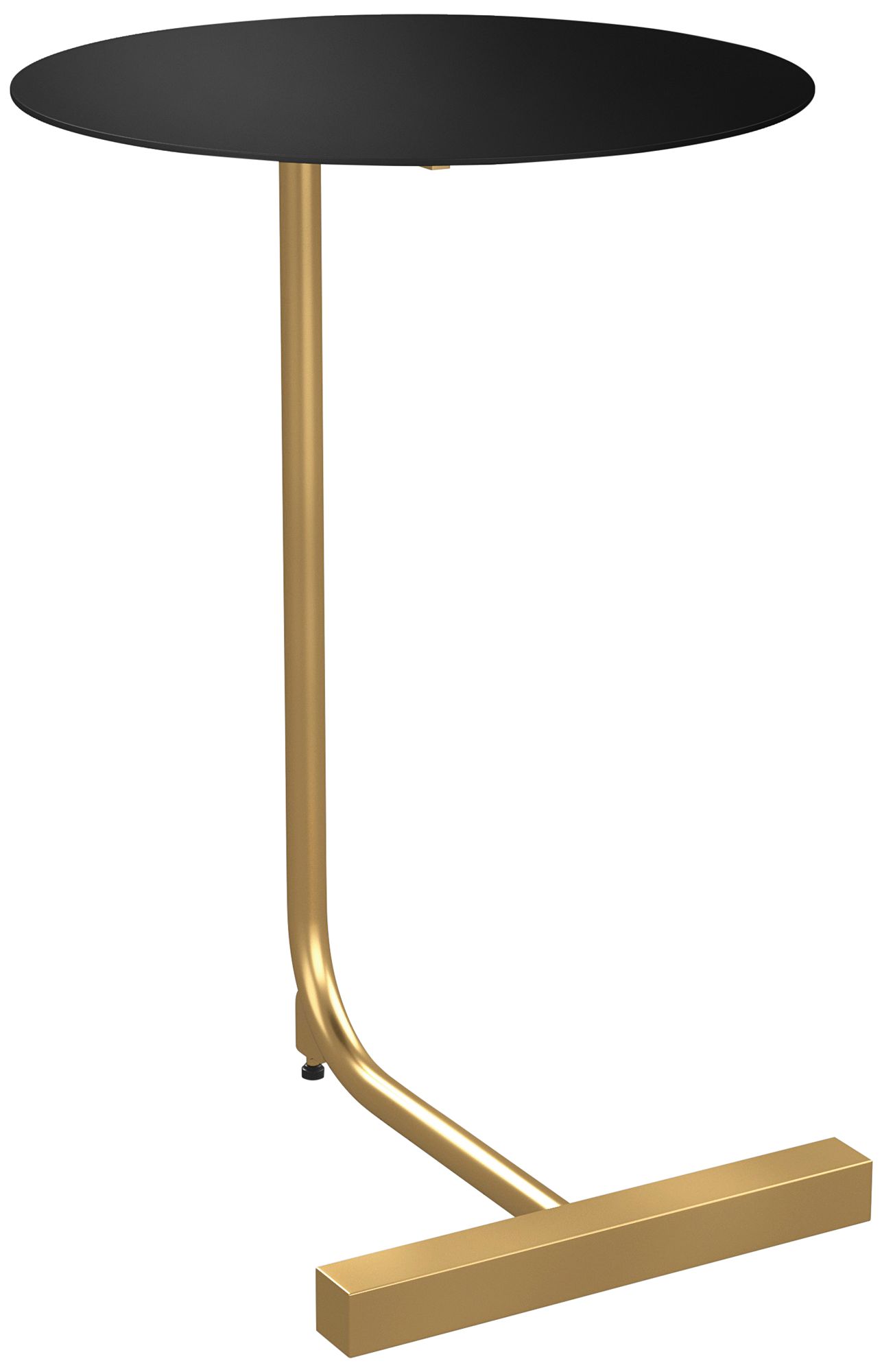 Majenica 17 3/4" Wide Black Gold Metal CShaped End Table 926M2