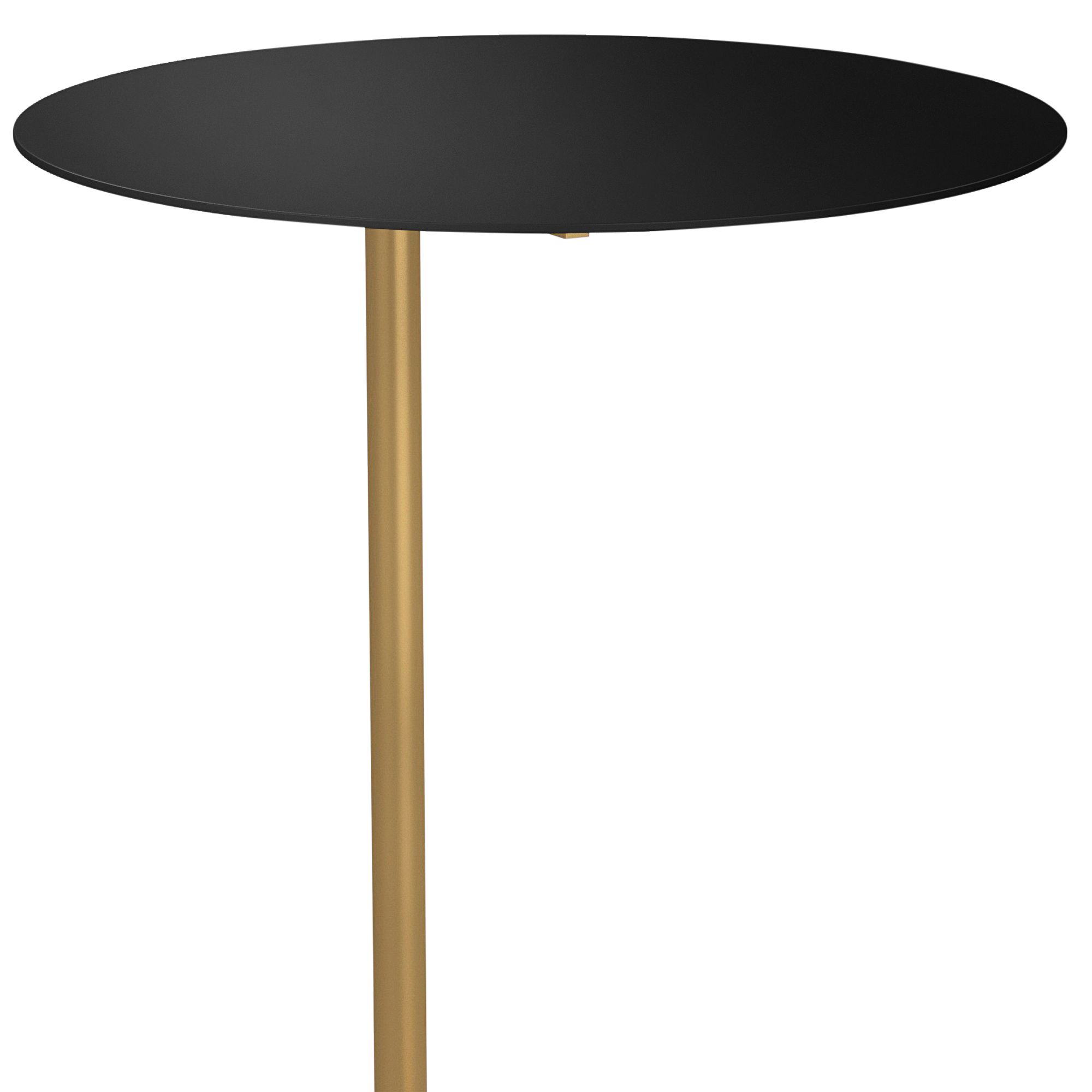 Majenica 17 3/4" Wide Black Gold Metal CShaped End Table 926M2