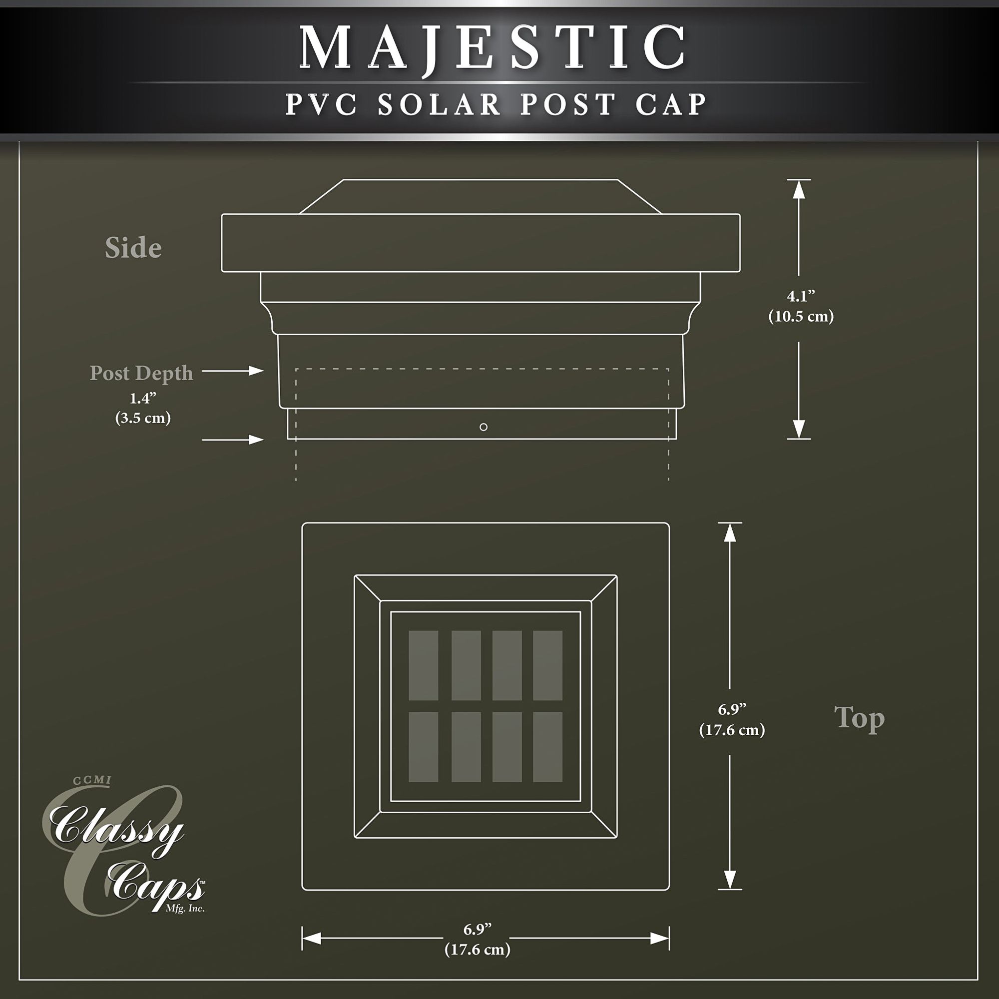 Watch A Video About the Majestic White Outdoor Solar LED Post Cap