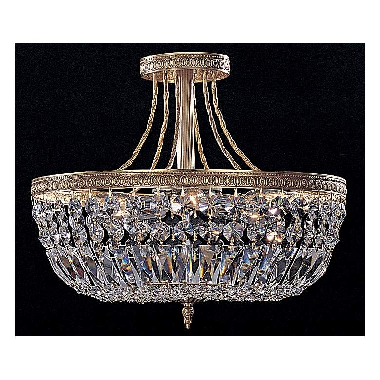 Image 1 Majestic Collection Crystal 12 inch Wide Ceiling Light Fixture