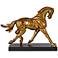 Majestic Gold 23" Wide Trotting Horse Sculpture